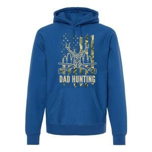 Dad Hunting Camouflage America Flag Deer Hunter Dad Meaningful Gift Premium Hoodie