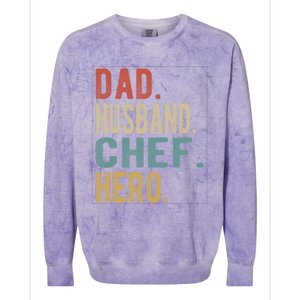 Dad Husband Chef Hero Gift Colorblast Crewneck Sweatshirt