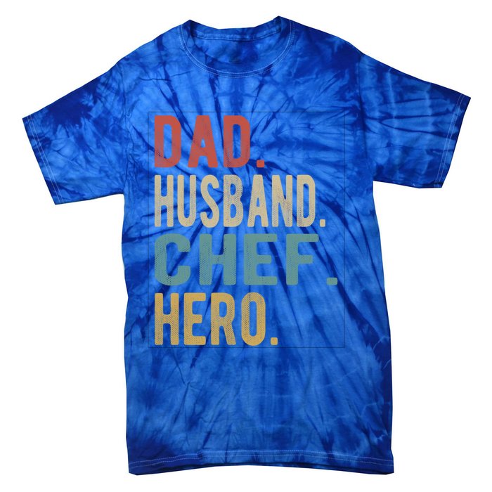 Dad Husband Chef Hero Gift Tie-Dye T-Shirt