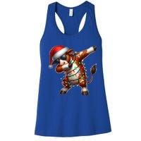 Dabbing Hereford Cattle Farmer Sunglasses Christmas Xmas Gift Women's Racerback Tank