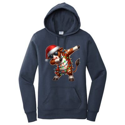 Dabbing Hereford Cattle Farmer Sunglasses Christmas Xmas Gift Women's Pullover Hoodie