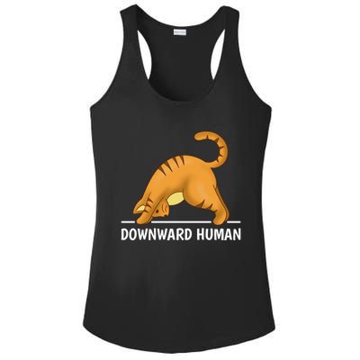 Downward Hu Cat Gift Ladies PosiCharge Competitor Racerback Tank