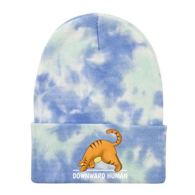 Downward Hu Cat Gift Tie Dye 12in Knit Beanie