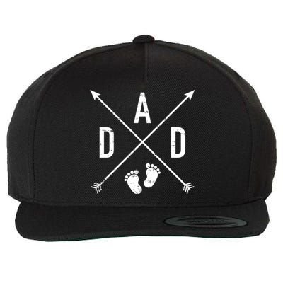 Dad Hipster Cross Feet Cool Gift Wool Snapback Cap