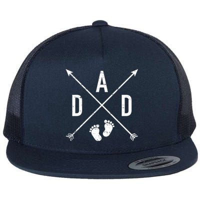 Dad Hipster Cross Feet Cool Gift Flat Bill Trucker Hat