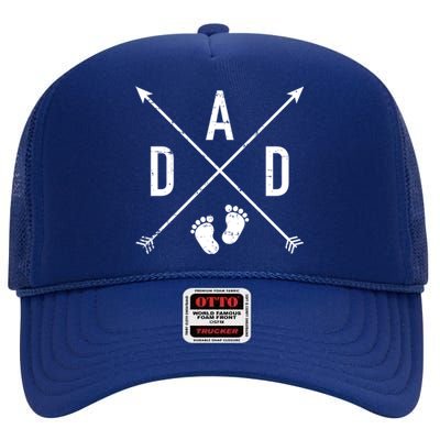 Dad Hipster Cross Feet Cool Gift High Crown Mesh Back Trucker Hat