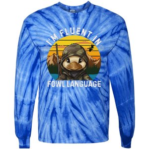 Duck Hunting Club Hunting Hunting Dad Tie-Dye Long Sleeve Shirt