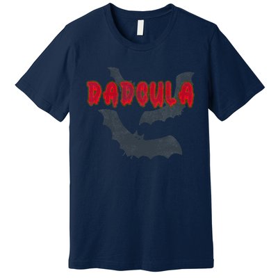 Dadcula Halloween Costume Distressed Dad Dadcula Bat Premium T-Shirt