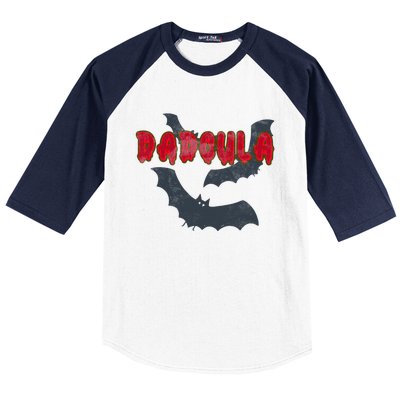 Dadcula Halloween Costume Distressed Dad Dadcula Bat Baseball Sleeve Shirt