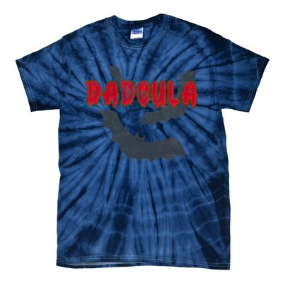 Dadcula Halloween Costume Distressed Dad Dadcula Bat Tie-Dye T-Shirt