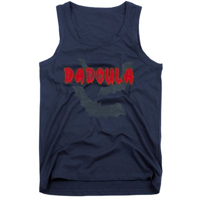 Dadcula Halloween Costume Distressed Dad Dadcula Bat Tank Top