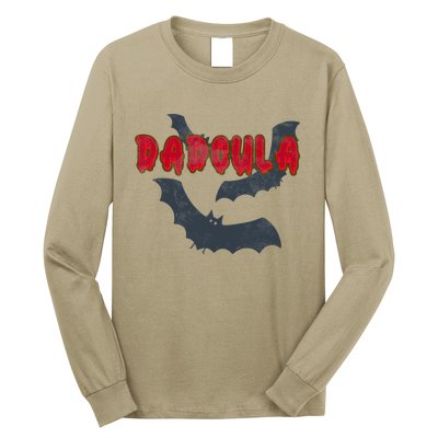 Dadcula Halloween Costume Distressed Dad Dadcula Bat Long Sleeve Shirt