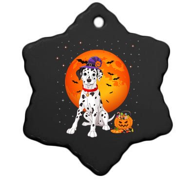 Dalmatian Halloween Costume Pumpkin Dalmatian Gift Ceramic Star Ornament