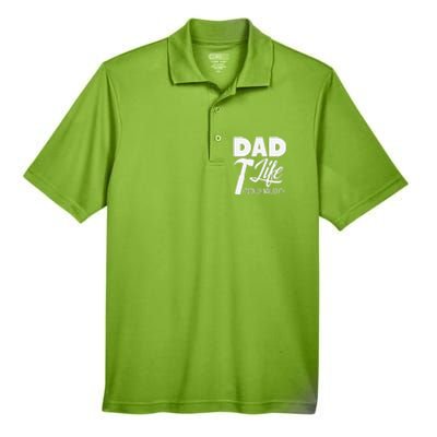 Dad Handyman Carpenter Funny Dad Life I Totally Nailed It Men's Origin Performance Pique Polo