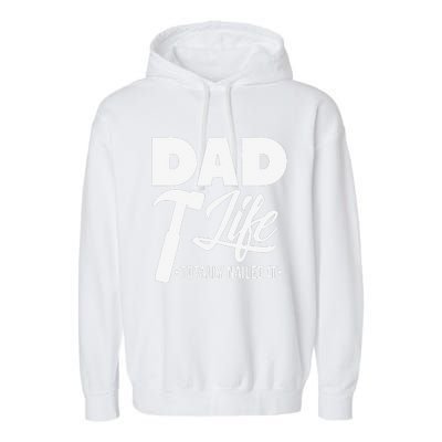 Dad Handyman Carpenter Funny Dad Life I Totally Nailed It Garment-Dyed Fleece Hoodie