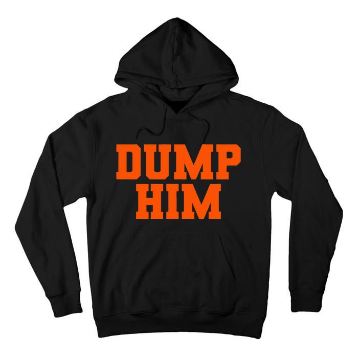 Dump Him Co. Funny Antiboyfriend Blue Classic Fit Crew Neck Tall Hoodie