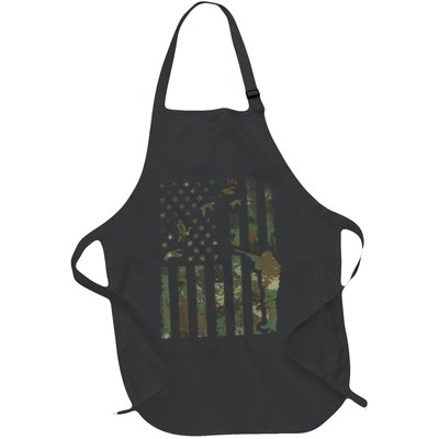 Duck Hunting Camo Men Camouflage Hunter American Flag Apron