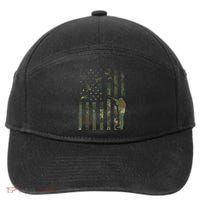 Duck Hunting Camo Men Camouflage Hunter American Flag 7-Panel Snapback Hat