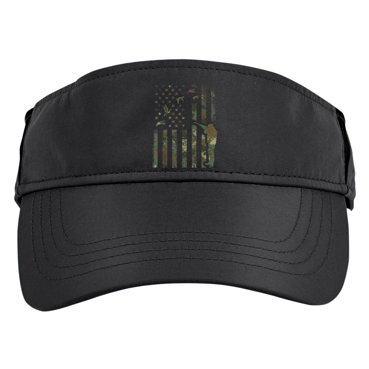 Duck Hunting Camo Men Camouflage Hunter American Flag Adult Drive Performance Visor