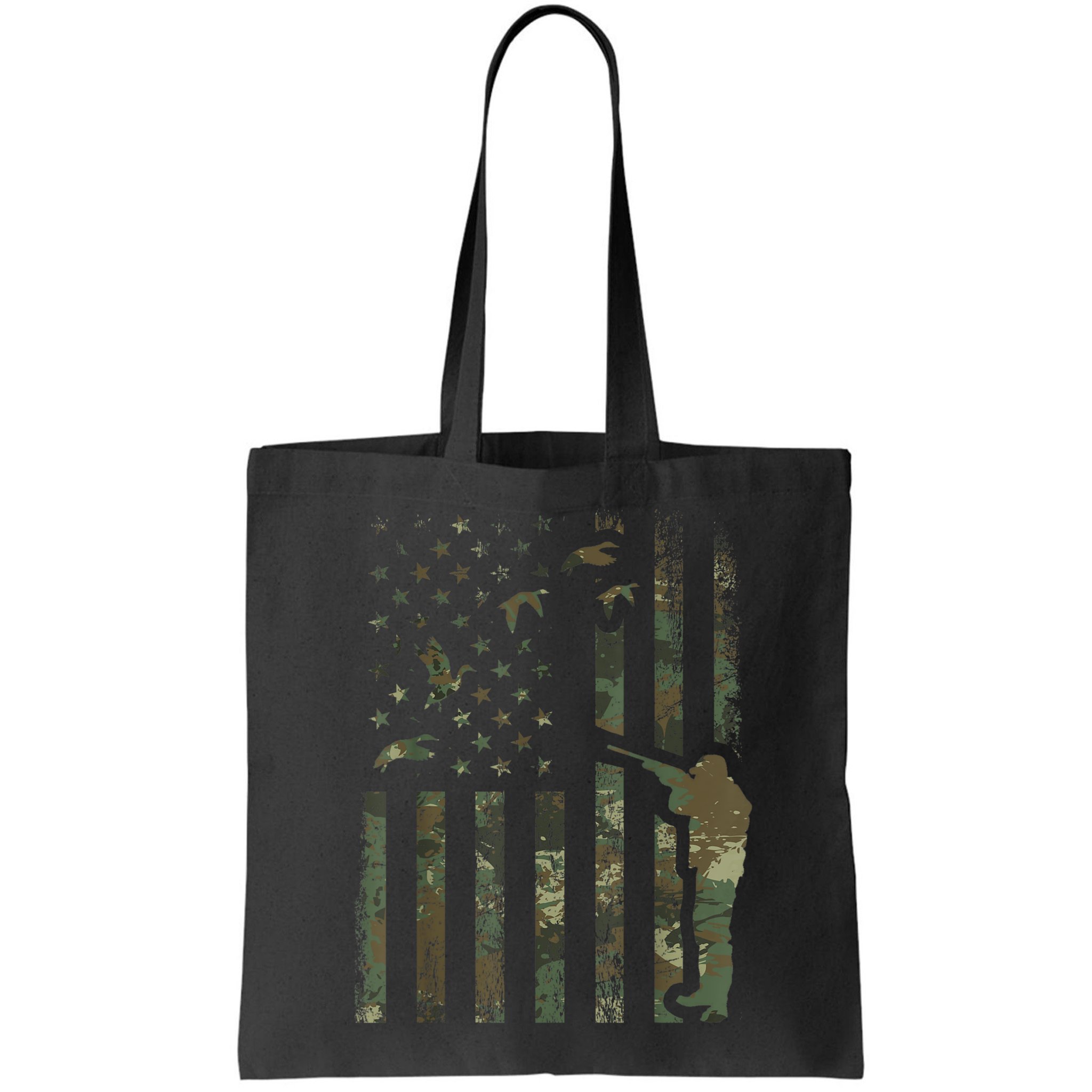 Duck Hunting Camo Men Camouflage Hunter American Flag Bag