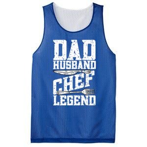 Dad Husband Chef Legend Cook Cooking Funny Chef Gift Mesh Reversible Basketball Jersey Tank