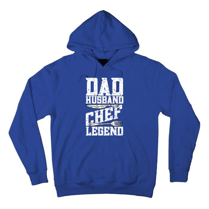 Dad Husband Chef Legend Cook Cooking Funny Chef Gift Tall Hoodie