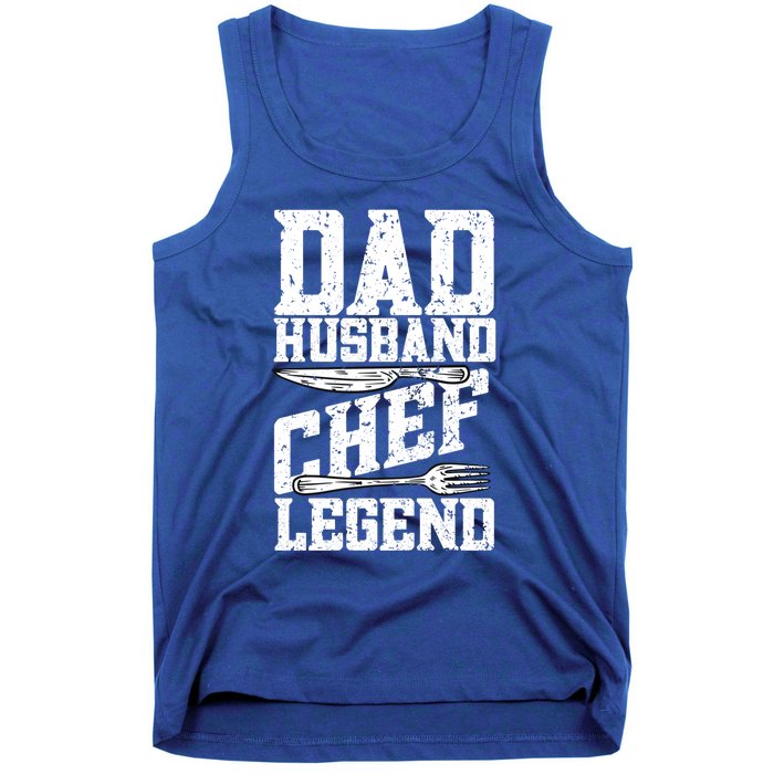 Dad Husband Chef Legend Cook Cooking Funny Chef Gift Tank Top