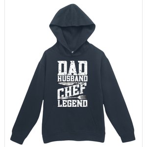 Dad Husband Chef Legend Cook Cooking Funny Chef Gift Urban Pullover Hoodie