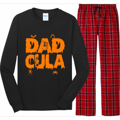 Dadcula Halloween Costume Dadcula Momster Family Matching Gift Long Sleeve Pajama Set