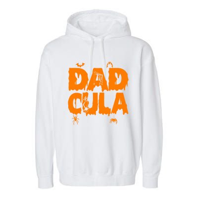 Dadcula Halloween Costume Dadcula Momster Family Matching Gift Garment-Dyed Fleece Hoodie