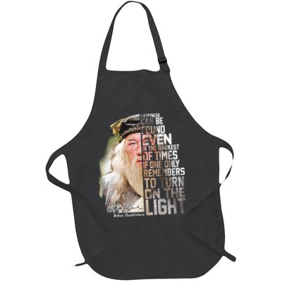 Dumbledore Happiness Can Be Found Even In The Darkest Of Times Full-Length Apron With Pockets
