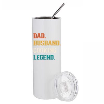 Dad Husband Cooking Legend Cooking Lover Cook Cool Gift Stainless Steel Tumbler