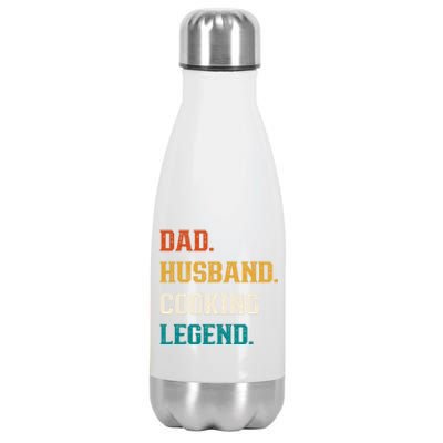 Dad Husband Cooking Legend Cooking Lover Cook Cool Gift Stainless Steel Insulated Water Bottle