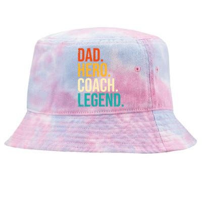 Dad Hero Coach Legend Funny Father's Day Loving Father Tie-Dyed Bucket Hat