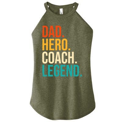 Dad Hero Coach Legend Funny Father's Day Loving Father Women’s Perfect Tri Rocker Tank