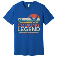 Dad Husband Cop Cooking Legend Police Officer Cook Home Chef Gift Premium T-Shirt