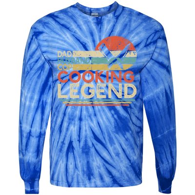 Dad Husband Cop Cooking Legend Police Officer Cook Home Chef Gift Tie-Dye Long Sleeve Shirt