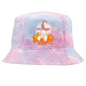 Dalmatian Halloween Cute Dog Witch On Halloween Pumpkin Gift Tie-Dyed Bucket Hat