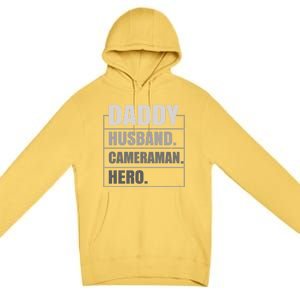 Daddy Husband Camera Hero Fathers Day Gift Premium Pullover Hoodie