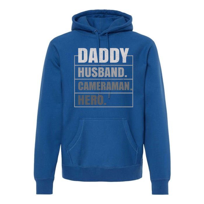 Daddy Husband Camera Hero Fathers Day Gift Premium Hoodie