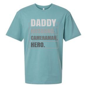 Daddy Husband Camera Hero Fathers Day Gift Sueded Cloud Jersey T-Shirt