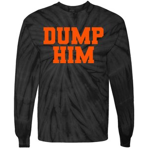 Dump Him Co. Funny Antiboyfriend Blue Classic Fit Crew Neck Tie-Dye Long Sleeve Shirt