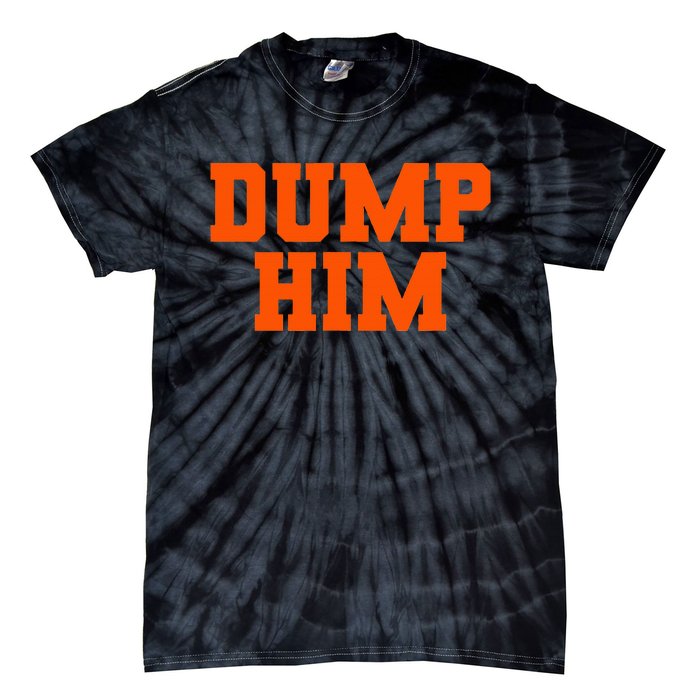 Dump Him Co. Funny Antiboyfriend Blue Classic Fit Crew Neck Tie-Dye T-Shirt