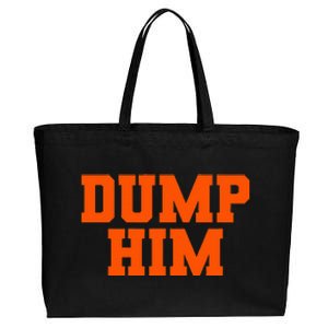 Dump Him Co. Funny Antiboyfriend Blue Classic Fit Crew Neck Cotton Canvas Jumbo Tote