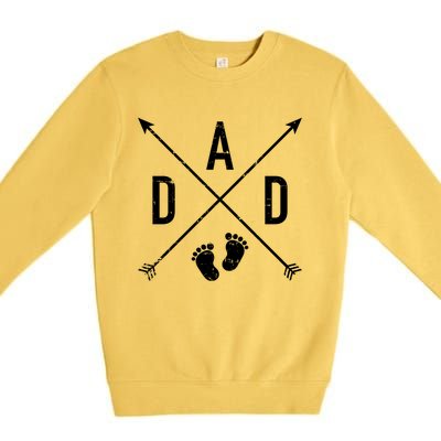 Dad Hipster Cross Feet Gift Premium Crewneck Sweatshirt