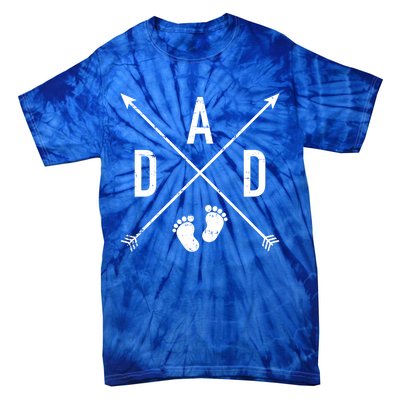 Dad Hipster Cross Feet Gift Tie-Dye T-Shirt