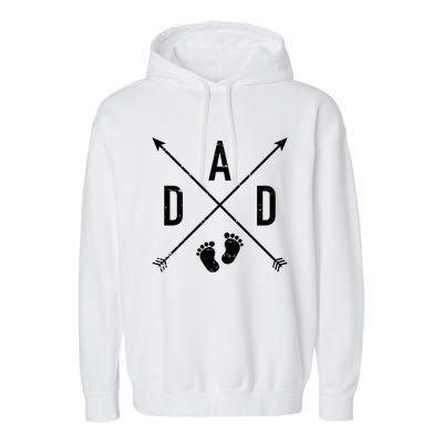 Dad Hipster Cross Feet Gift Garment-Dyed Fleece Hoodie