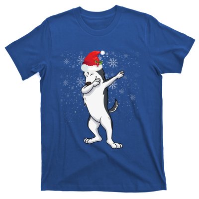 Dabbing Husky Christmas Gift T-Shirt