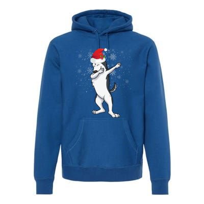 Dabbing Husky Christmas Gift Premium Hoodie