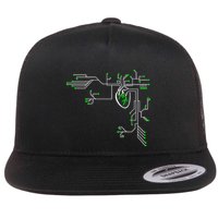 Digital Heart Computer Chip Circuit Electronics Geek Flat Bill Trucker Hat
